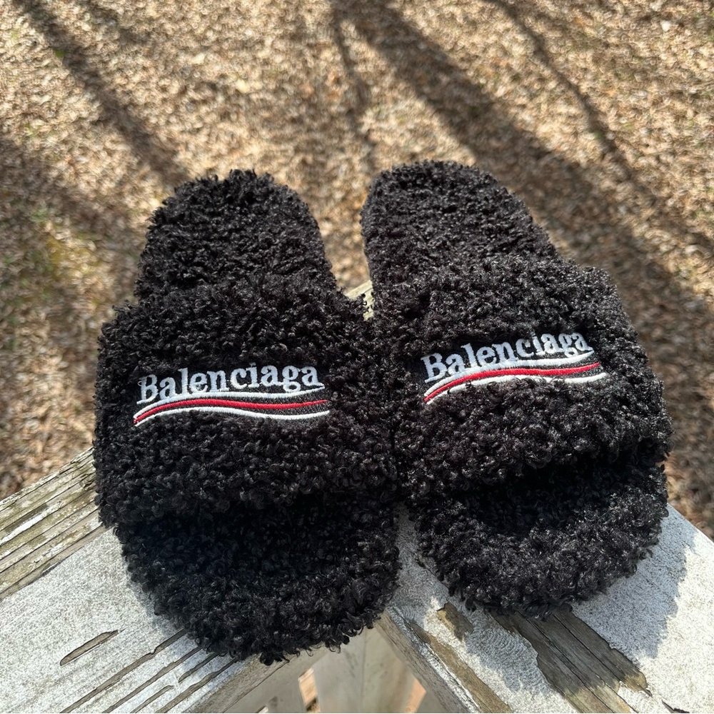 Balenciaga Fur Slippers